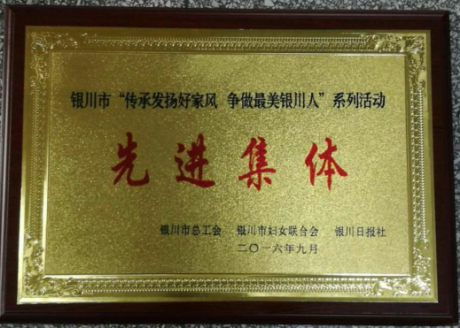 银川市“传承发扬好家风 争做最美银川人”系列活动先进集体